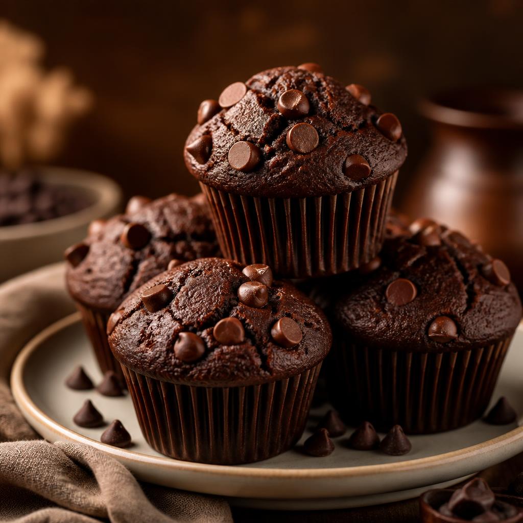 Muffins made with Arista Dark Chocolate Blend